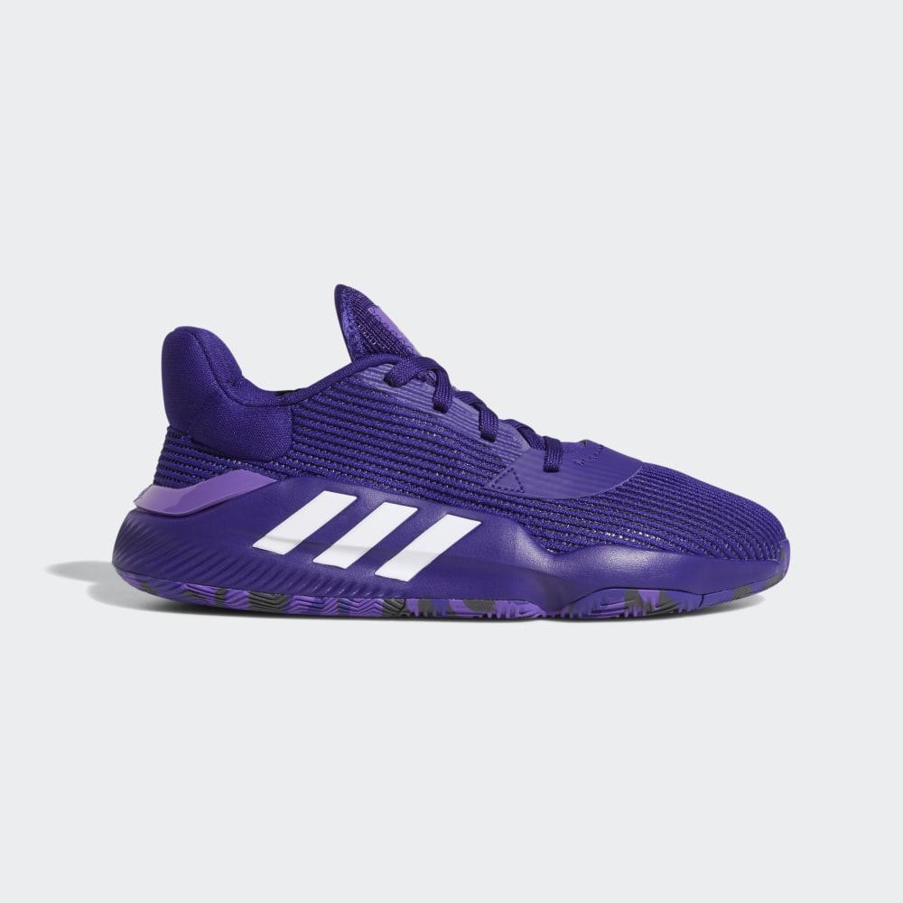 Adidas Men's Pro Bounce 2019 Low Basketball Shoes Purple/White Ireland EF0673